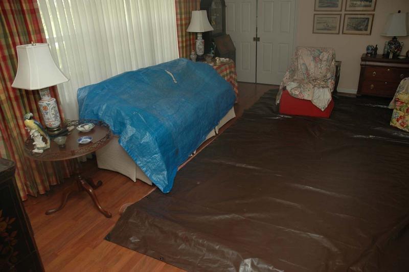 Customer cover the Oriental Rug , to protract from pet accidents. 